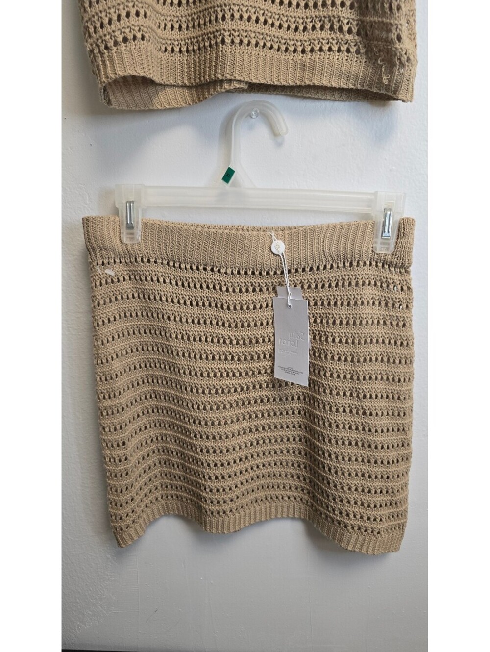 Salty Lemon Crochet Top Skirt Set L/XL NWT $119 MSRP - Picture 3 of 8